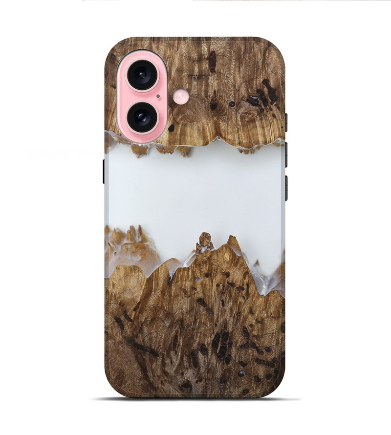 iPhone 16 Wood Live Edge Phone Case - Adam (Clear, 818252)