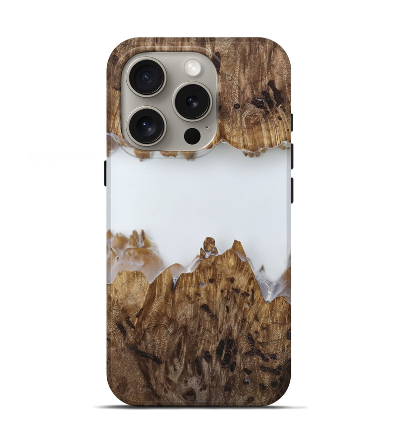iPhone 16 Pro Wood Live Edge Phone Case - Adam (Clear, 818252)