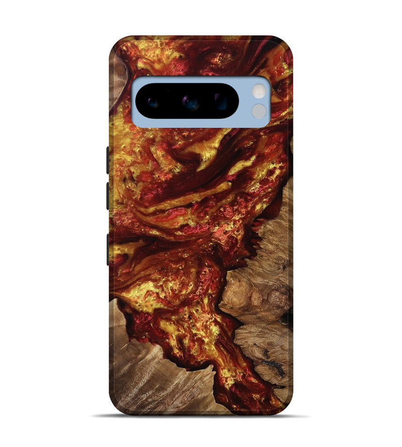 Pixel 8 Pro Wood Live Edge Phone Case - Rheta (Red, 818253)