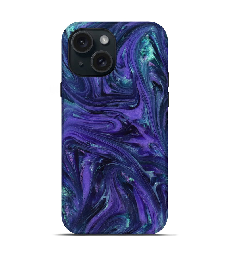 iPhone 15 ResinArt Live Edge Phone Case - Nick (Purple, 818254)