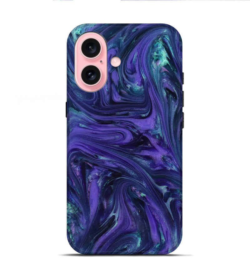 iPhone 16 ResinArt Live Edge Phone Case - Nick (Purple, 818254)