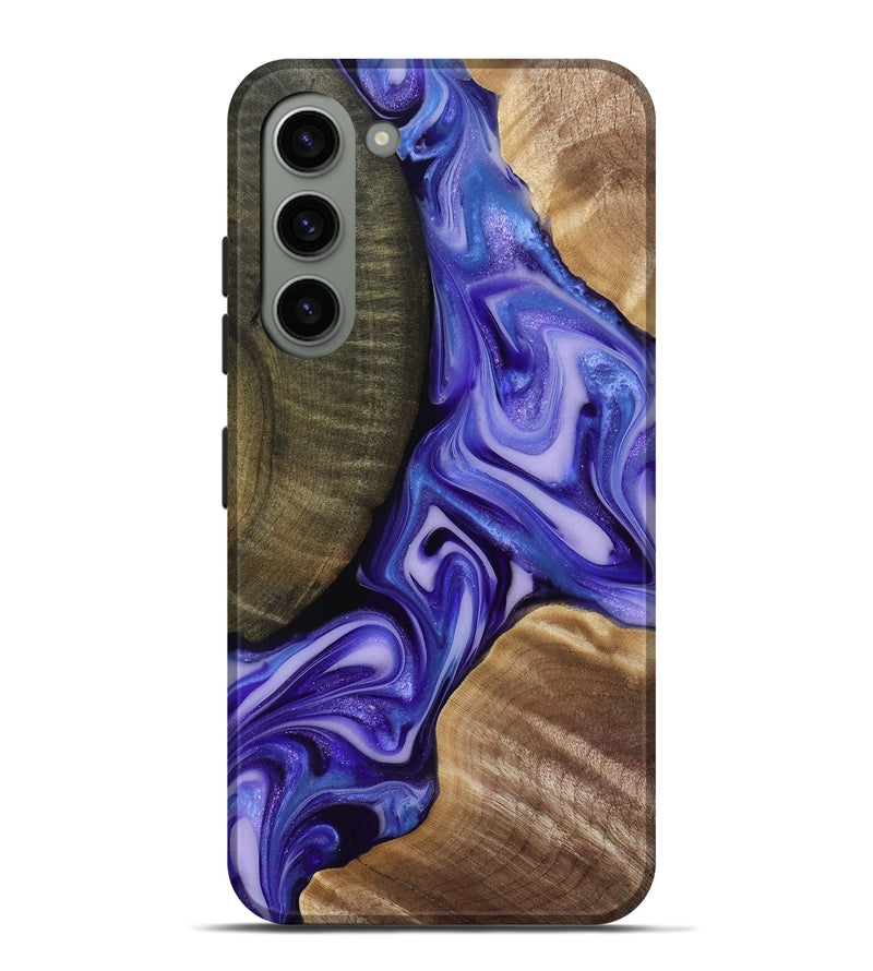 Galaxy S23 Plus Wood Live Edge Phone Case - Mike (Purple, 818256)