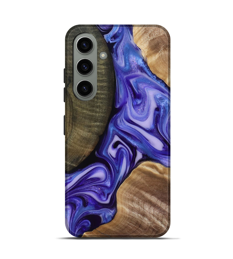 Galaxy S24 Wood Live Edge Phone Case - Mike (Purple, 818256)