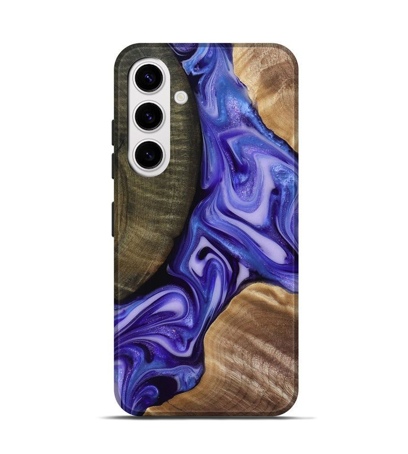 Galaxy S25 Wood Live Edge Phone Case - Mike (Purple, 818256)