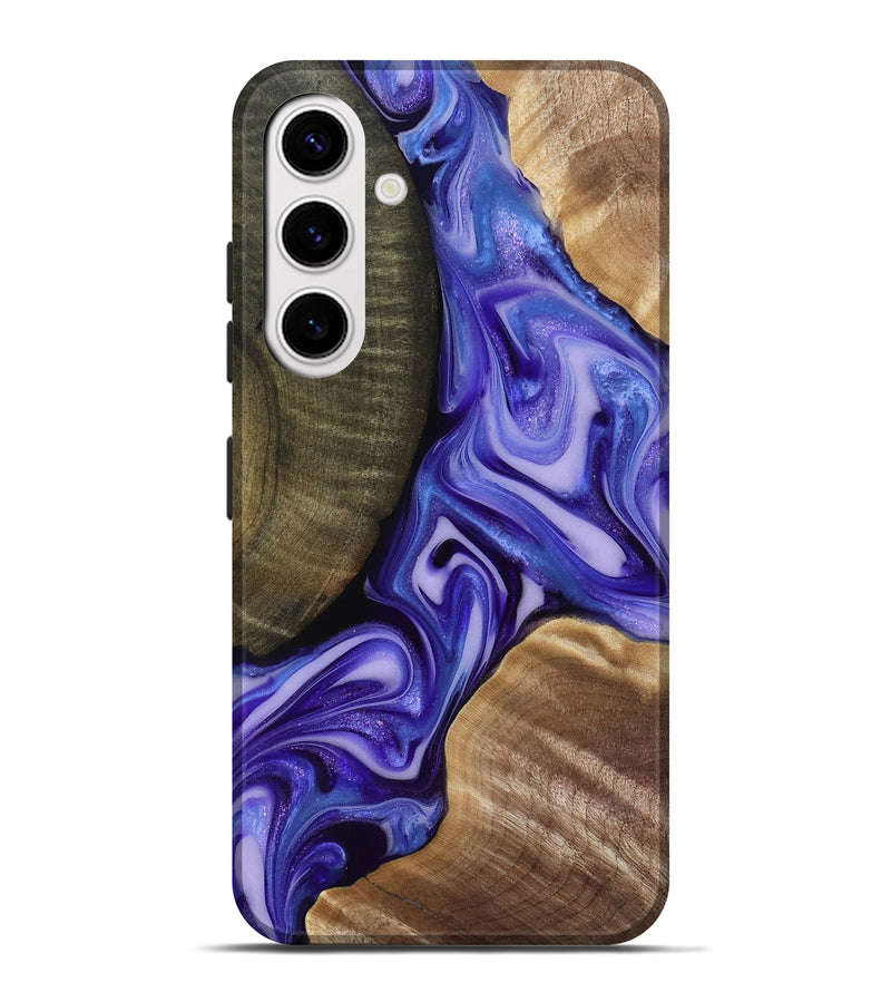 Galaxy S25 Plus Wood Live Edge Phone Case - Mike (Purple, 818256)