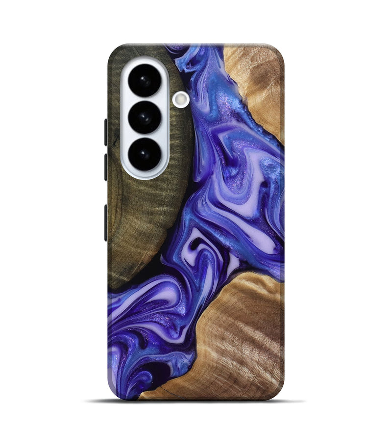 Galaxy S26 Wood Live Edge Phone Case - Mike (Purple, 818256)