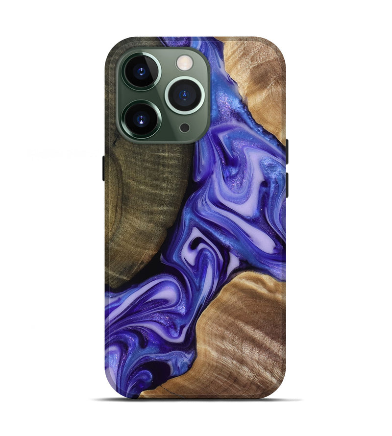 iPhone 13 Pro Wood Live Edge Phone Case - Mike (Purple, 818256)