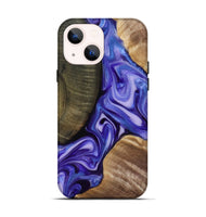 iPhone 14 Wood Live Edge Phone Case - Mike (Purple, 818256)