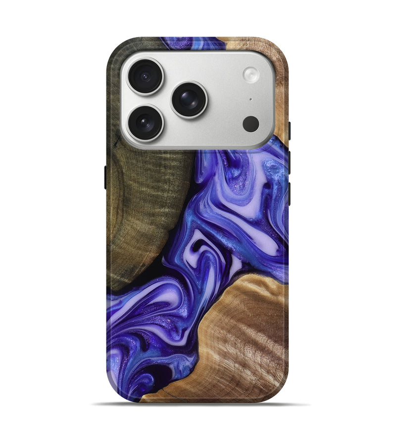 iPhone 17 Pro Wood Live Edge Phone Case - Mike (Purple, 818256)