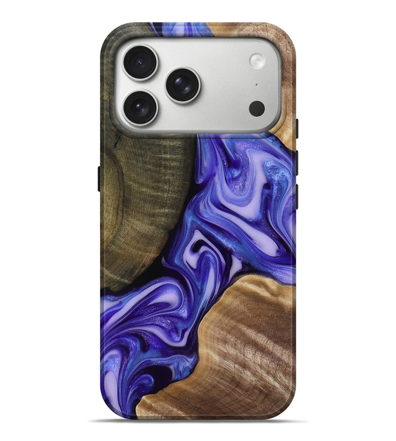 iPhone 17 Pro Max Wood Live Edge Phone Case - Mike (Purple, 818256)