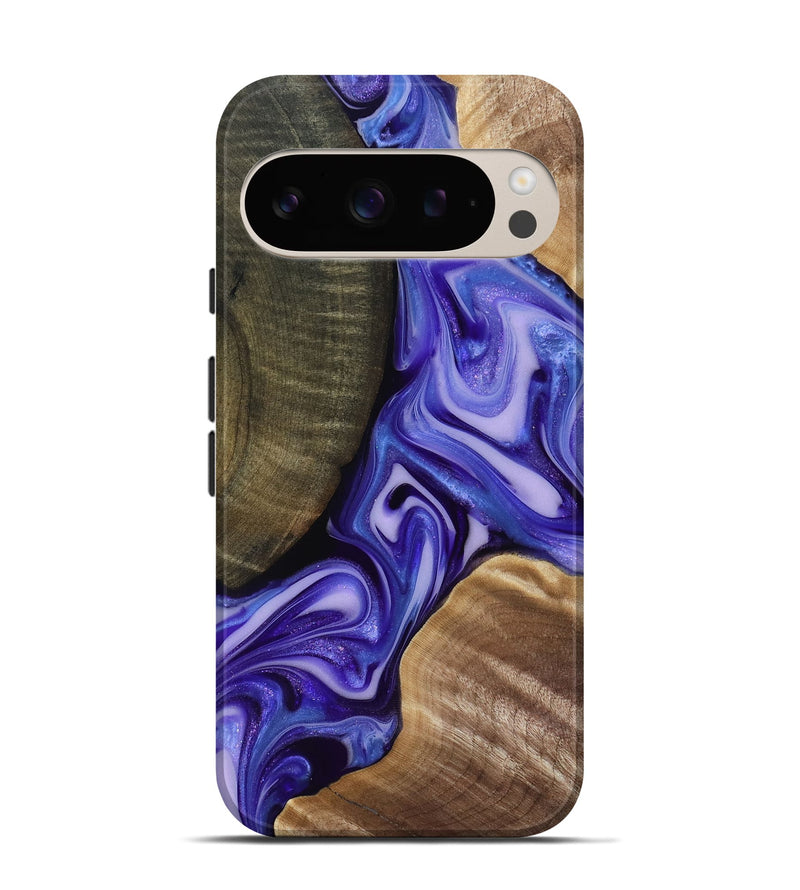 Pixel 9 Wood Live Edge Phone Case - Mike (Purple, 818256)