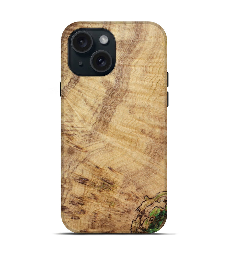 iPhone 15 Wood Live Edge Phone Case - Wells (Wood Burl, 818257)