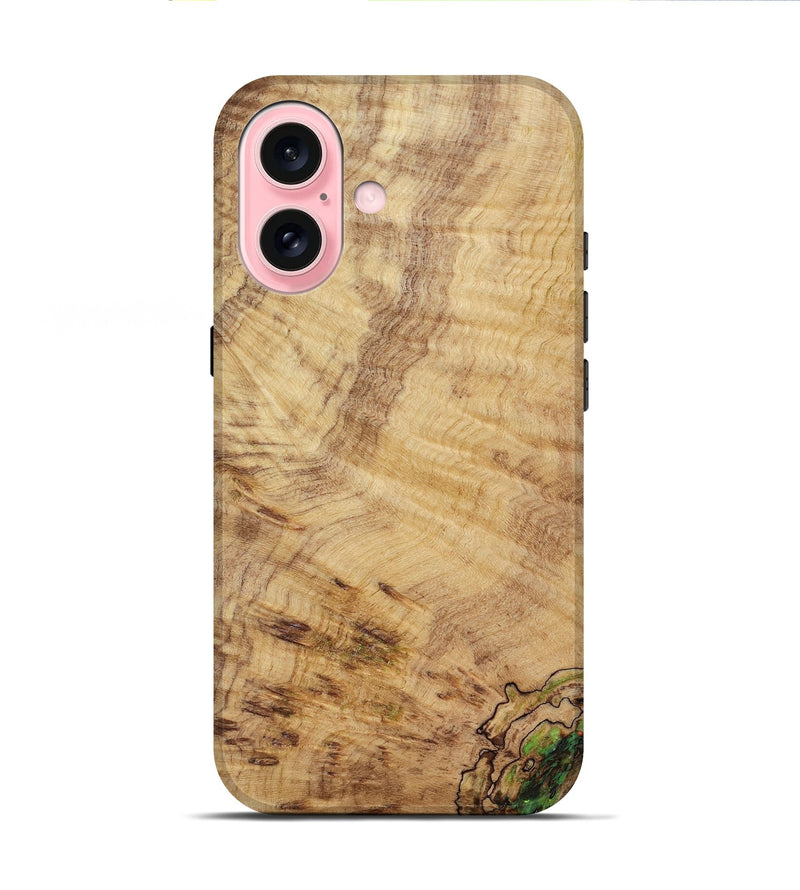 iPhone 16 Wood Live Edge Phone Case - Wells (Wood Burl, 818257)