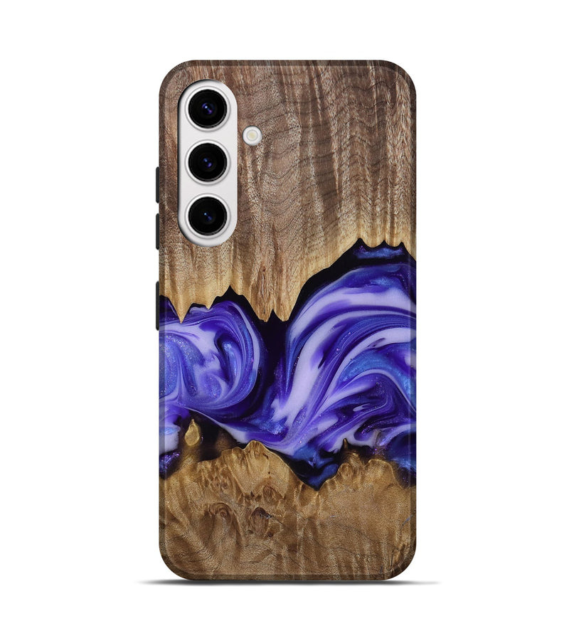 Galaxy S25 Wood Live Edge Phone Case - Willa (Purple, 818260)