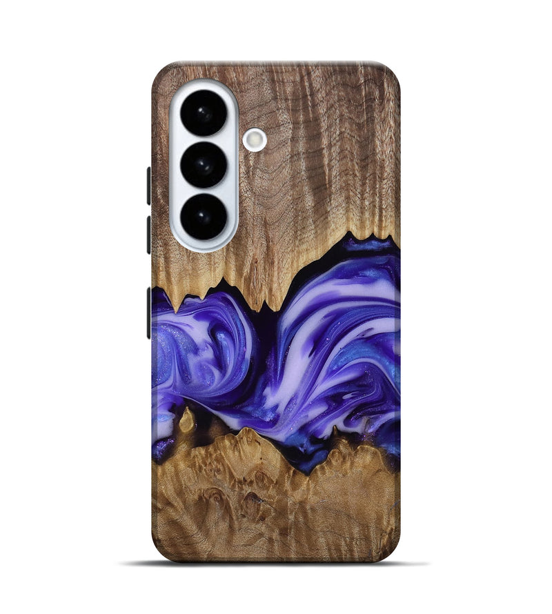 Galaxy S26 Wood Live Edge Phone Case - Willa (Purple, 818260)