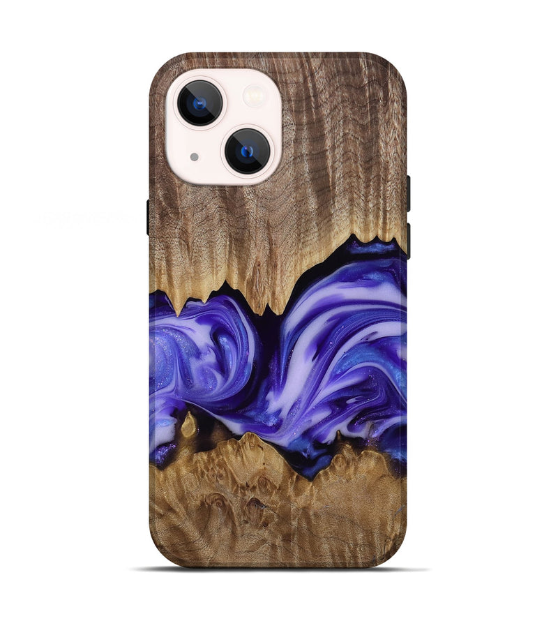 iPhone 13 Wood Live Edge Phone Case - Willa (Purple, 818260)