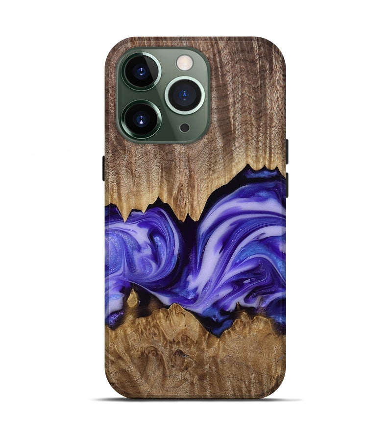 iPhone 13 Pro Wood Live Edge Phone Case - Willa (Purple, 818260)
