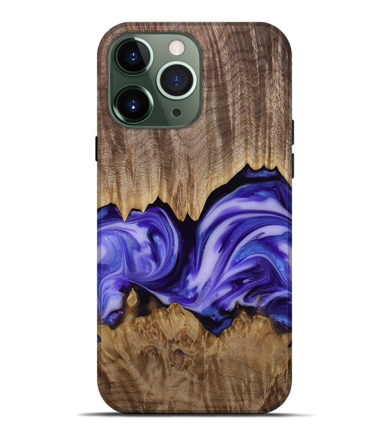 iPhone 13 Pro Max Wood Live Edge Phone Case - Willa (Purple, 818260)