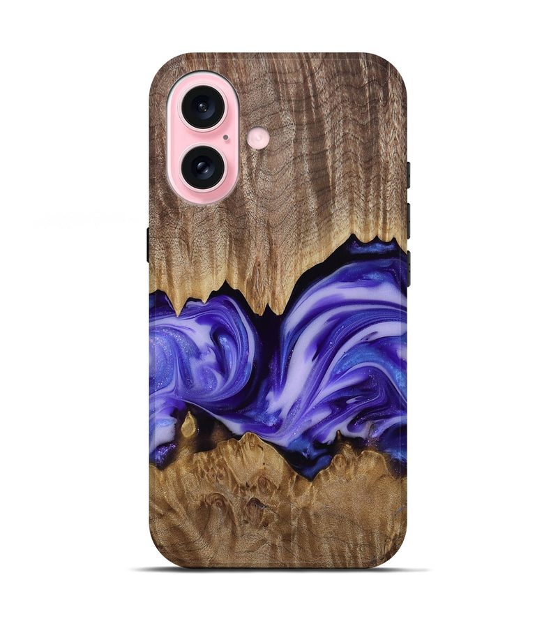 iPhone 17 Wood Live Edge Phone Case - Willa (Purple, 818260)