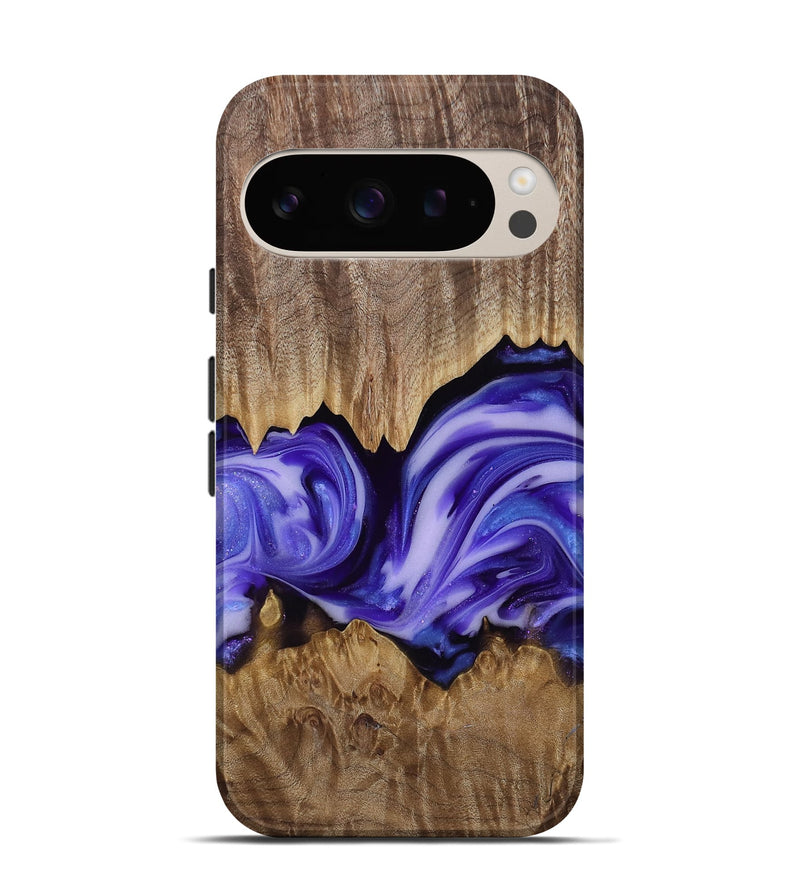 Pixel 9 Pro Wood Live Edge Phone Case - Willa (Purple, 818260)