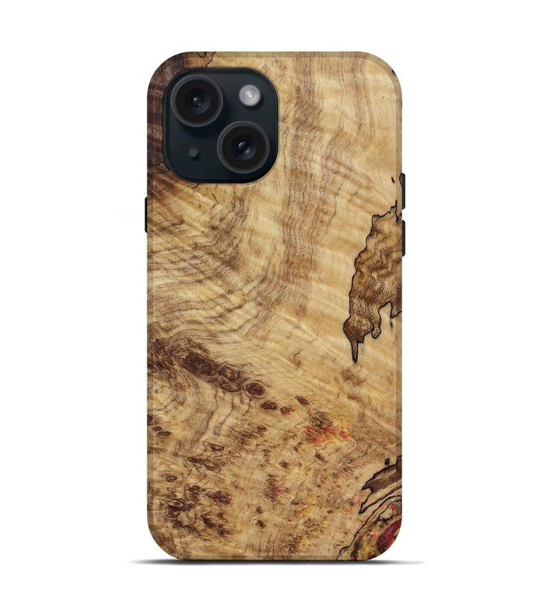 iPhone 15 Wood Live Edge Phone Case - Jeffry (Wood Burl, 818263)