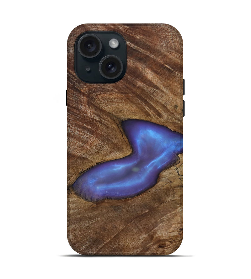 iPhone 15 Wood Live Edge Phone Case - Atticus (Clear, 818264)
