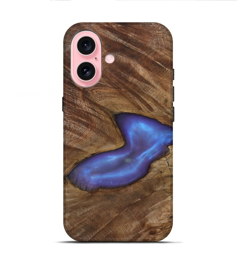 iPhone 16 Wood Live Edge Phone Case - Atticus (Clear, 818264)