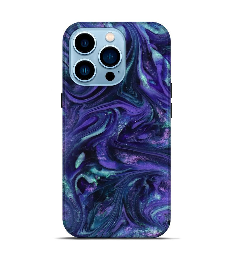 iPhone 14 Pro ResinArt Live Edge Phone Case - Kaisen (Purple, 818265)