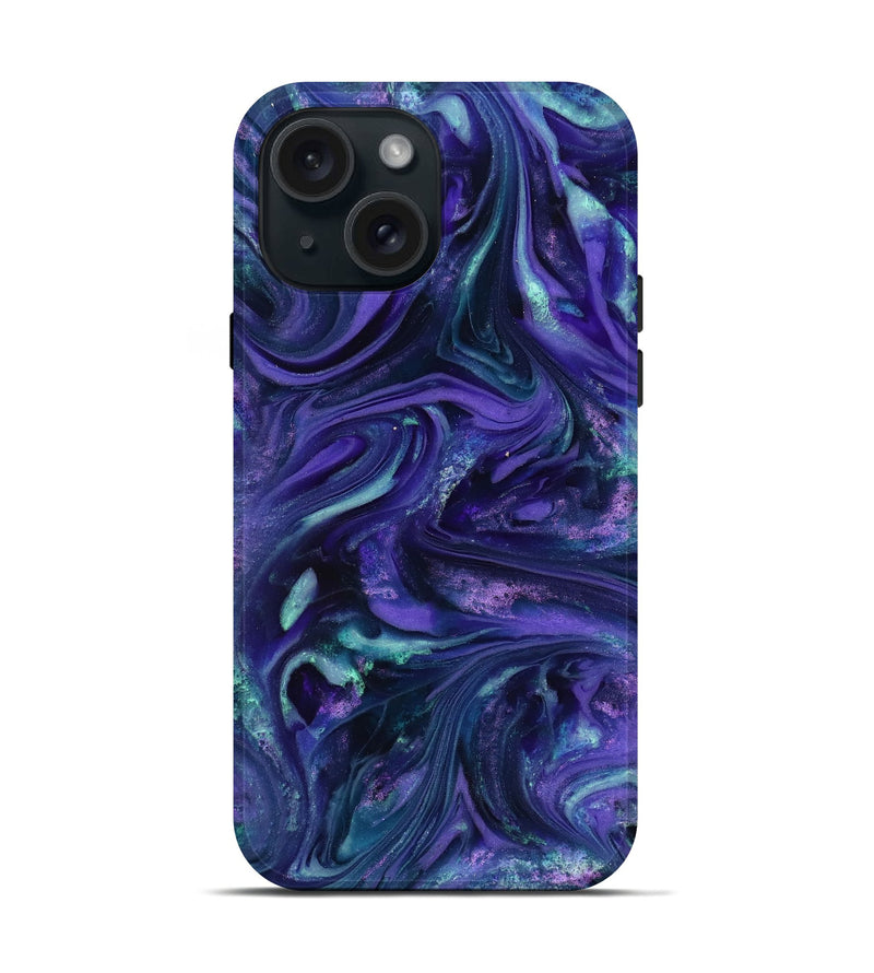 iPhone 15 ResinArt Live Edge Phone Case - Kaisen (Purple, 818265)
