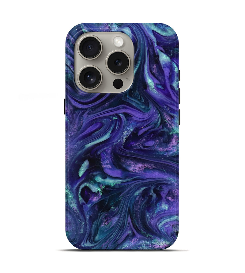 iPhone 16 Pro ResinArt Live Edge Phone Case - Kaisen (Purple, 818265)