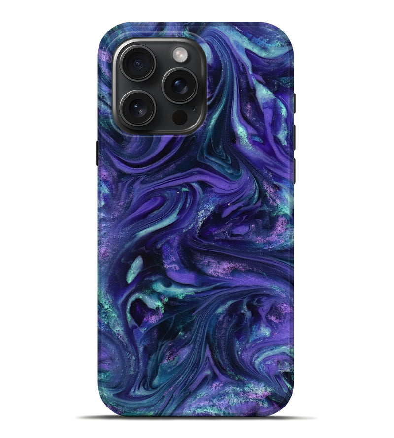 iPhone 16 Pro Max ResinArt Live Edge Phone Case - Kaisen (Purple, 818265)