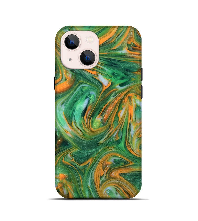 iPhone 13 mini ResinArt Live Edge Phone Case - Abbie (Neon, 818266)