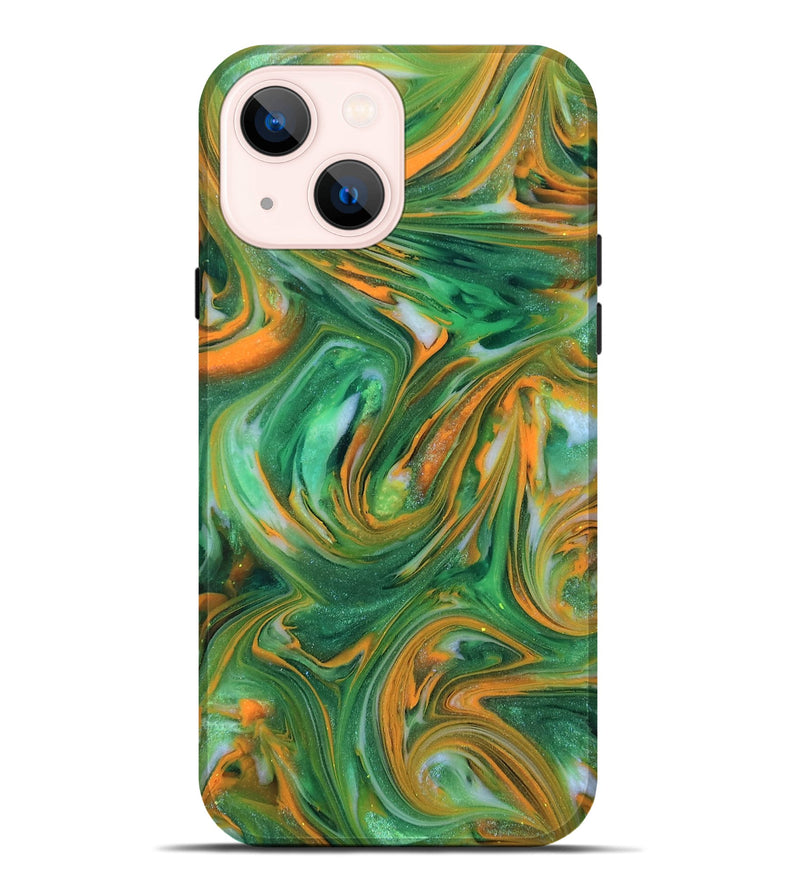 iPhone 14 Plus ResinArt Live Edge Phone Case - Abbie (Neon, 818266)