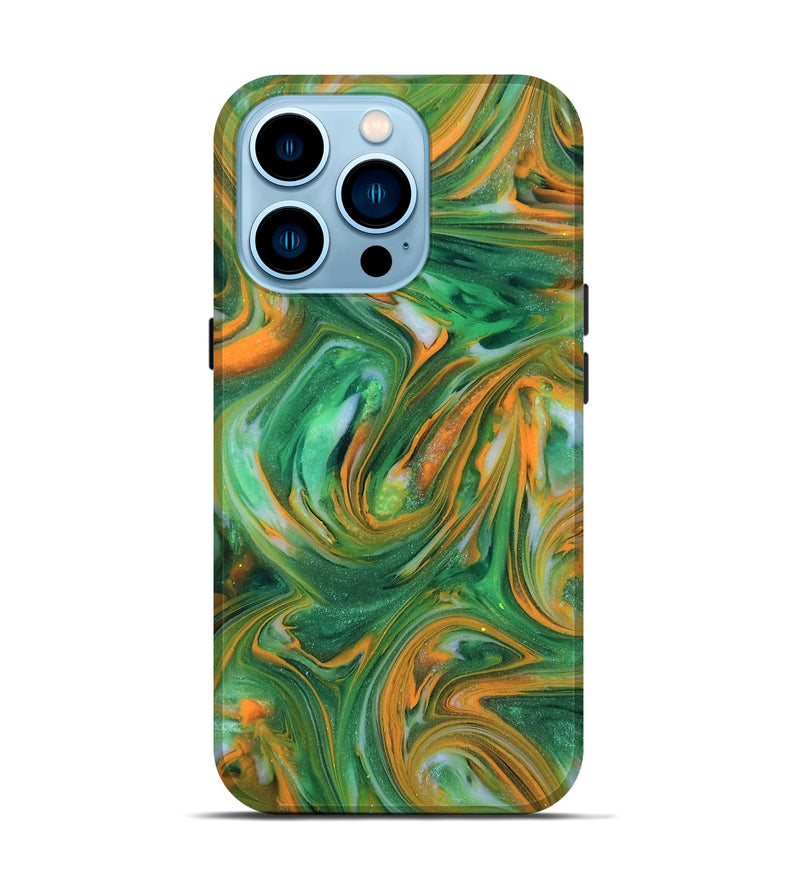 iPhone 14 Pro ResinArt Live Edge Phone Case - Abbie (Neon, 818266)
