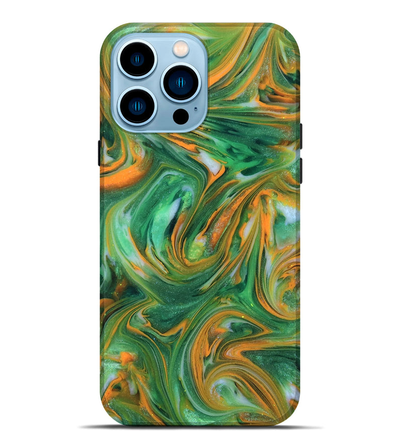 iPhone 14 Pro Max ResinArt Live Edge Phone Case - Abbie (Neon, 818266)