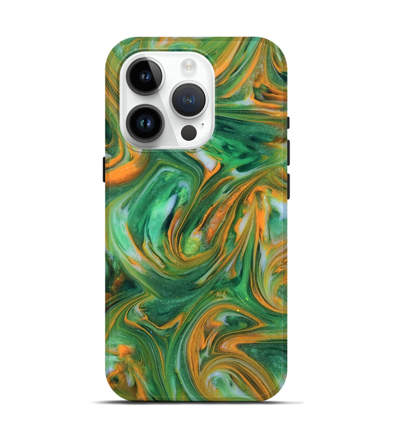 iPhone 15 Pro ResinArt Live Edge Phone Case - Abbie (Neon, 818266)
