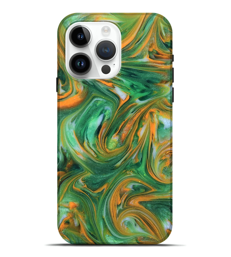 iPhone 15 Pro Max ResinArt Live Edge Phone Case - Abbie (Neon, 818266)