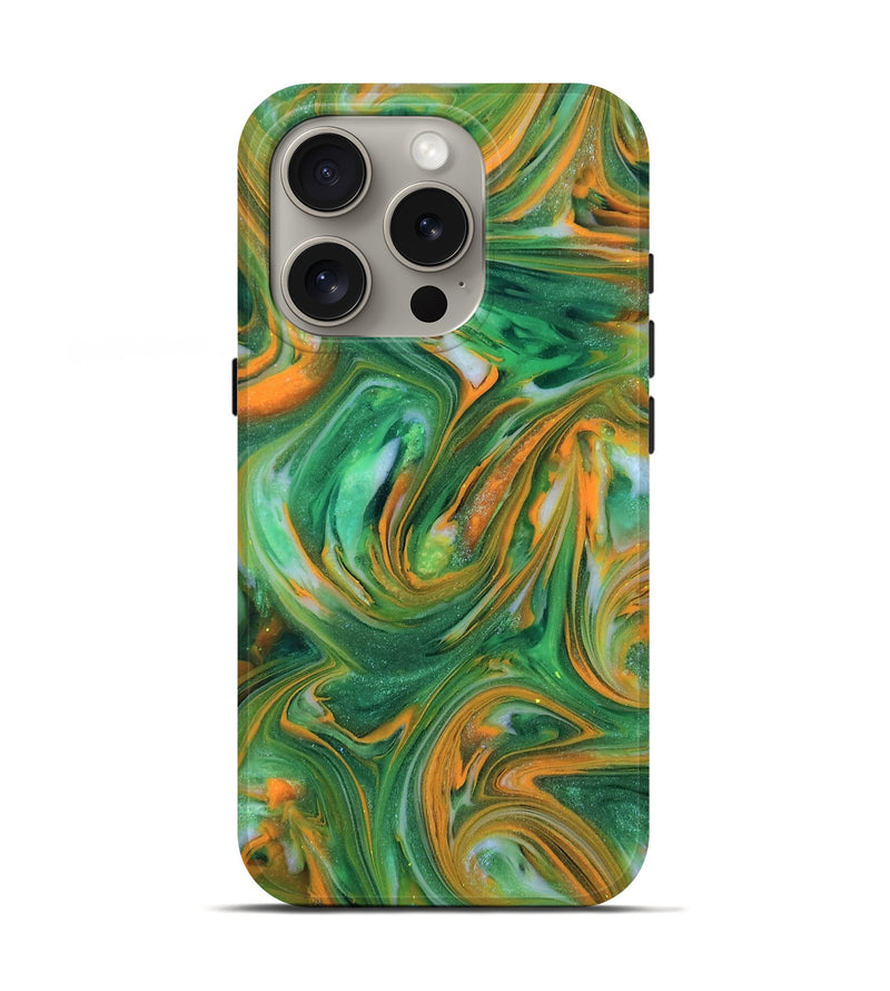 iPhone 16 Pro ResinArt Live Edge Phone Case - Abbie (Neon, 818266)
