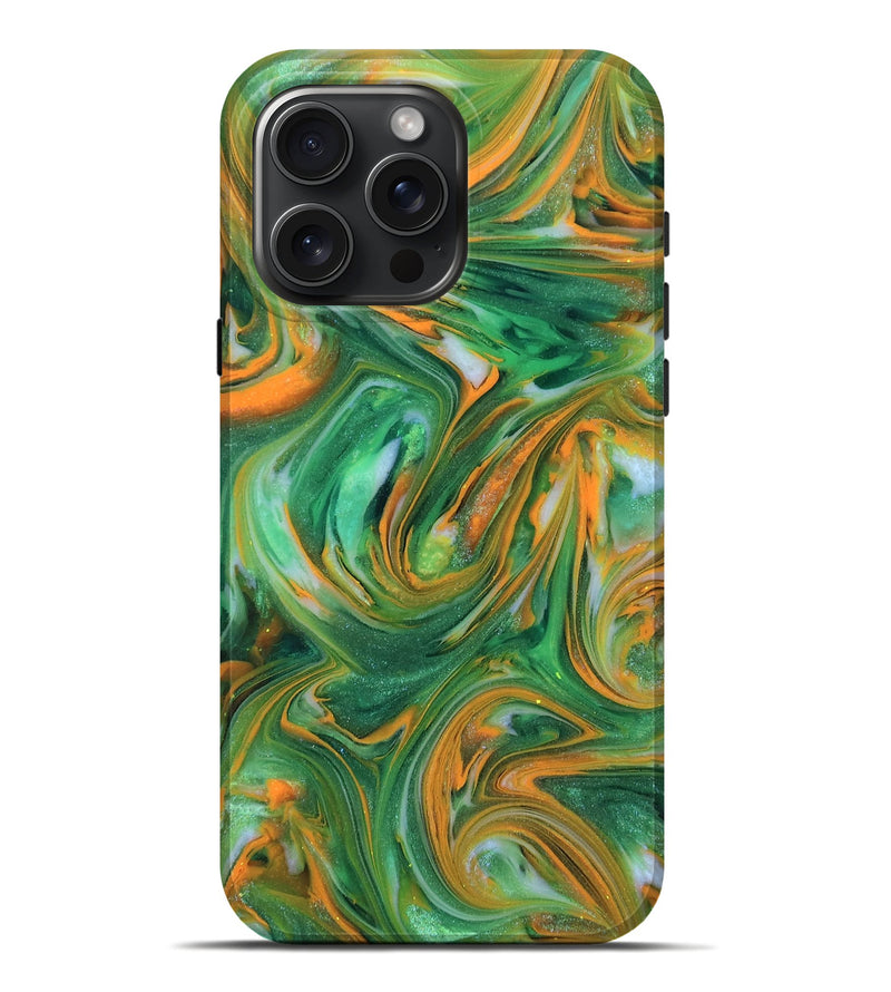 iPhone 16 Pro Max ResinArt Live Edge Phone Case - Abbie (Neon, 818266)