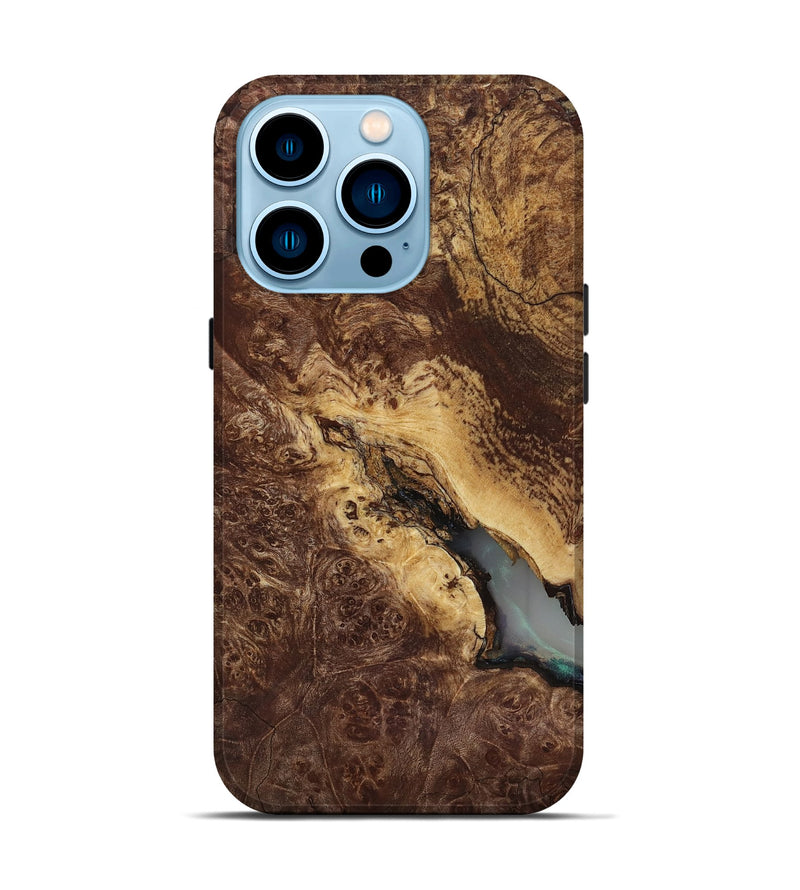 iPhone 14 Pro Wood Live Edge Phone Case - Manila (Wood Burl, 818267)