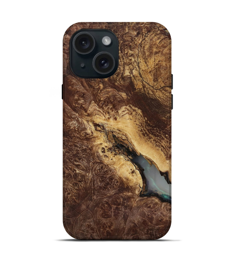 iPhone 15 Wood Live Edge Phone Case - Manila (Wood Burl, 818267)