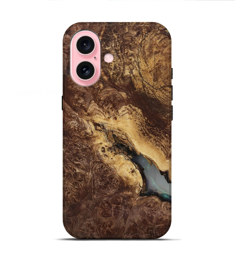 iPhone 16 Wood Live Edge Phone Case - Manila (Wood Burl, 818267)