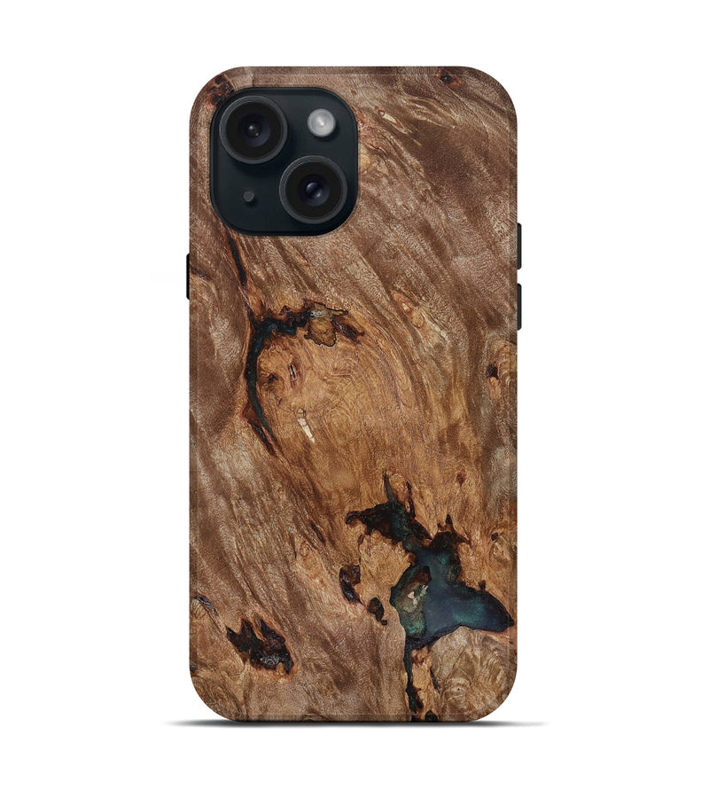 iPhone 15 Wood Live Edge Phone Case - Debra (Wood Burl, 818268)
