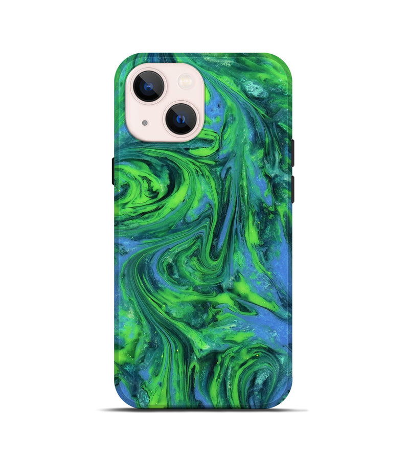 iPhone 13 mini ResinArt Live Edge Phone Case - Merrill (Neon, 818270)