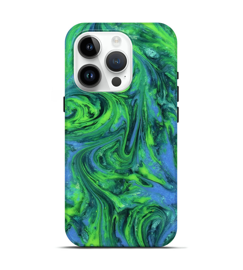 iPhone 15 Pro ResinArt Live Edge Phone Case - Merrill (Neon, 818270)
