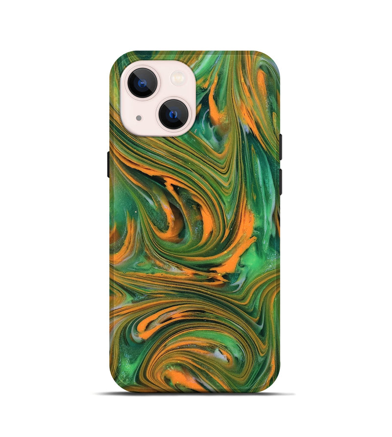 iPhone 13 mini ResinArt Live Edge Phone Case - Kinley (Neon, 818272)