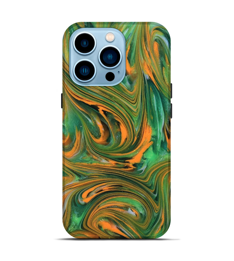 iPhone 14 Pro ResinArt Live Edge Phone Case - Kinley (Neon, 818272)
