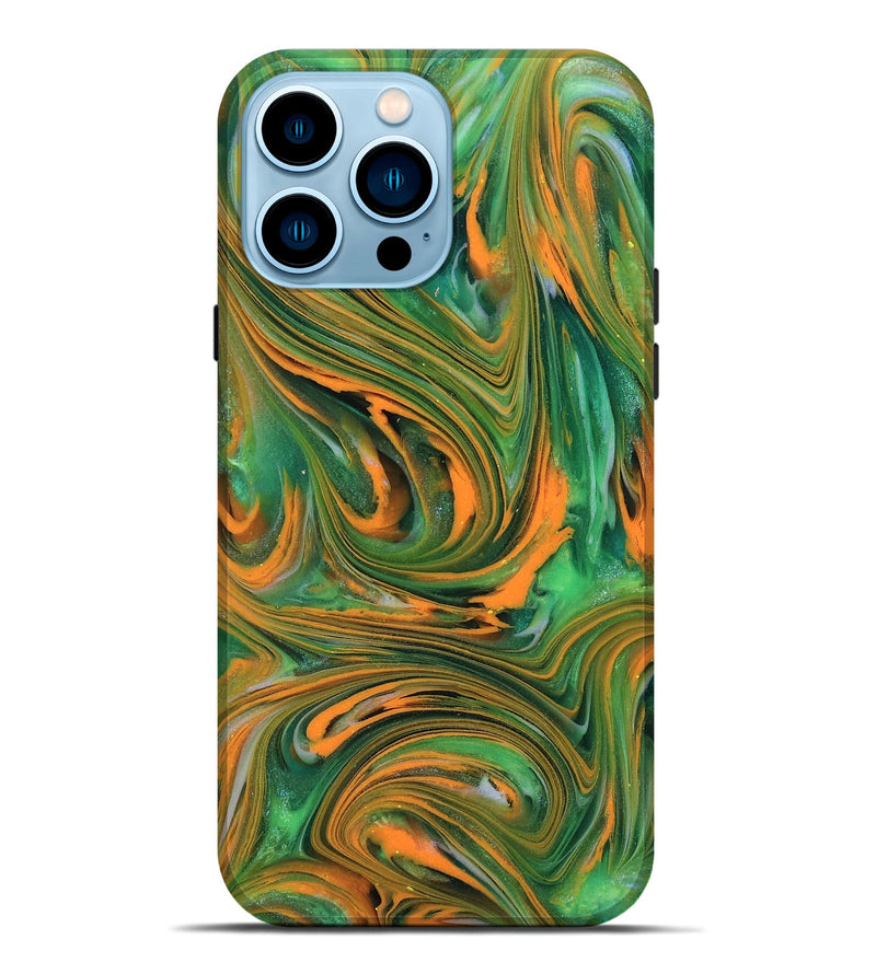 iPhone 14 Pro Max ResinArt Live Edge Phone Case - Kinley (Neon, 818272)