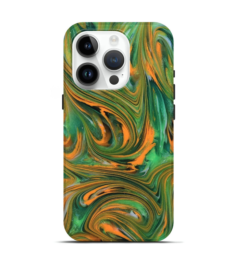 iPhone 15 Pro ResinArt Live Edge Phone Case - Kinley (Neon, 818272)