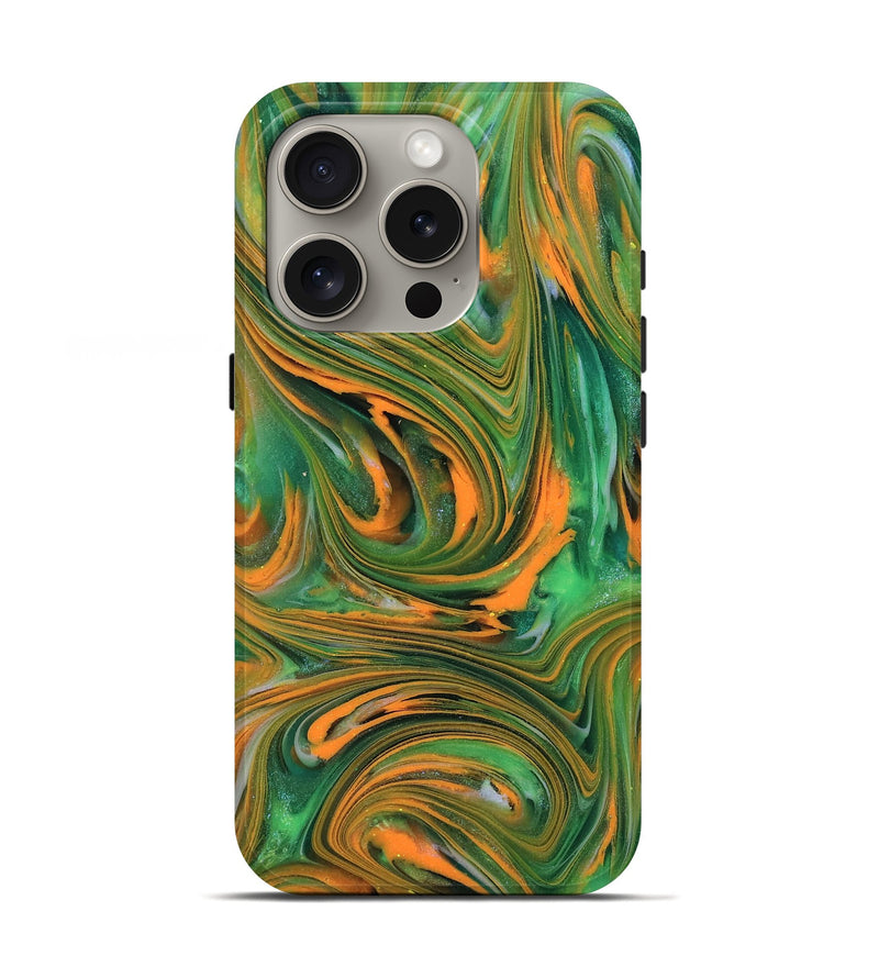 iPhone 16 Pro ResinArt Live Edge Phone Case - Kinley (Neon, 818272)